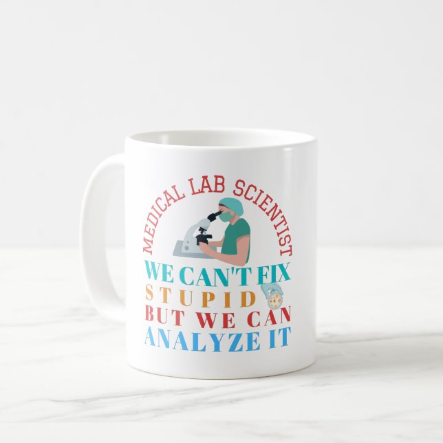 DET GÅR INTE ATT FASTSTÄLLA STUPID FÖR MEDICINSK L KAFFEMUGG (Framsida vänster)
