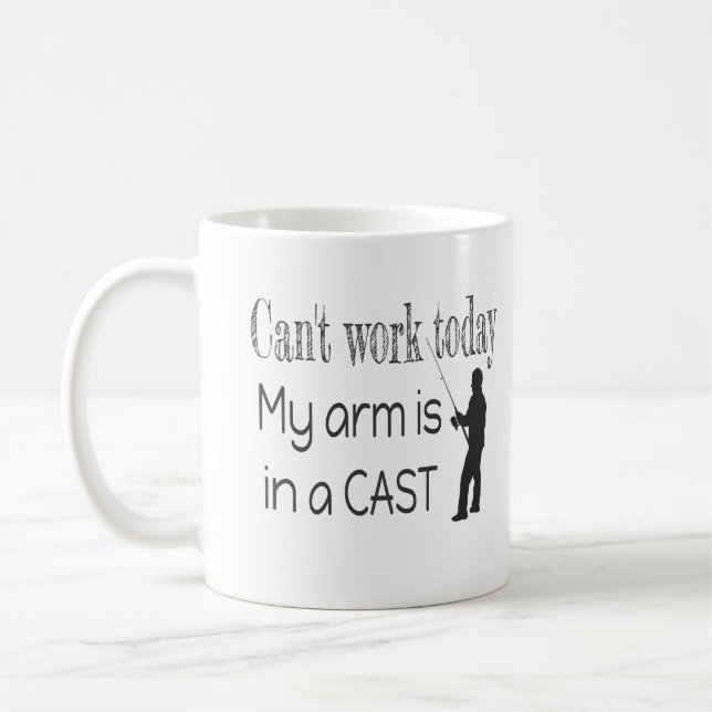 Det går inte att fiska i Humor Kaffemugg (Vänster)