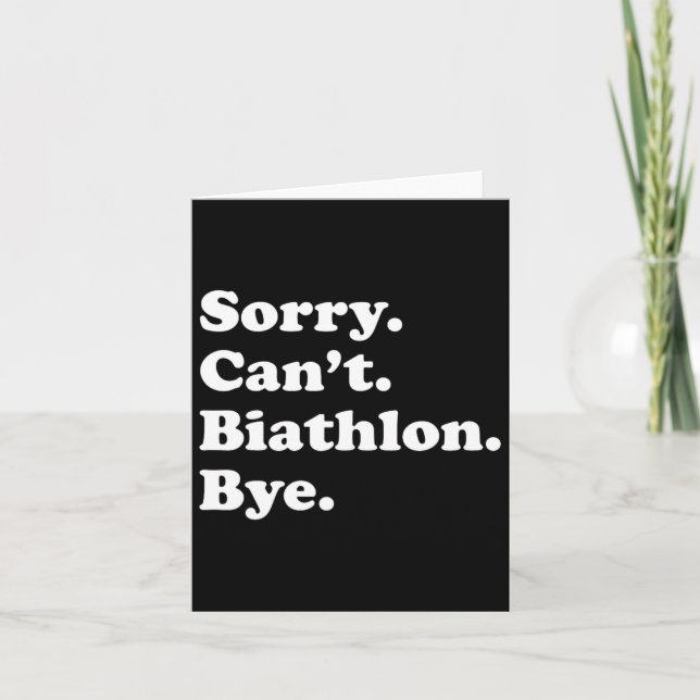 Det går inte att gå fort - Lustigt Biathlon Kort (Framsida)