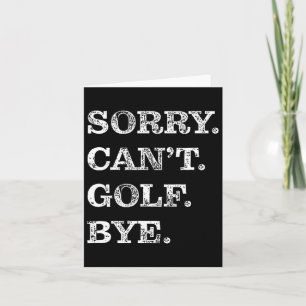 Det går inte att Golf Adjö - Funny Golfing Kort