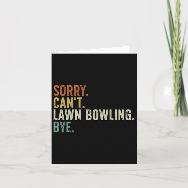 Det går inte att Gräsmatta Bowling Adjö Kort (Framsida)