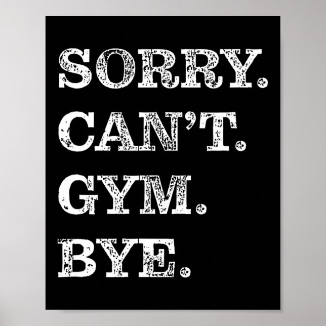 Det går inte att gym hej - Weightlift Muscles Work Poster (Framsidan)
