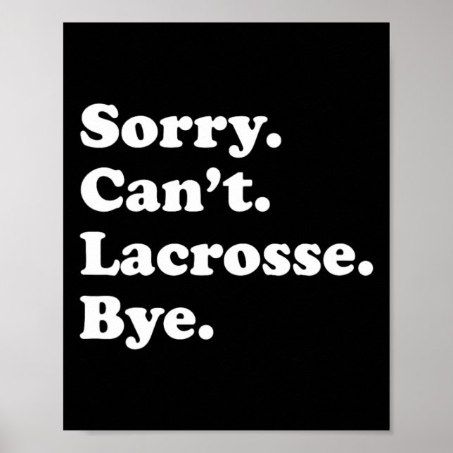 Det går inte att hålla tyst - Lacrosse 1 Poster (Framsidan)