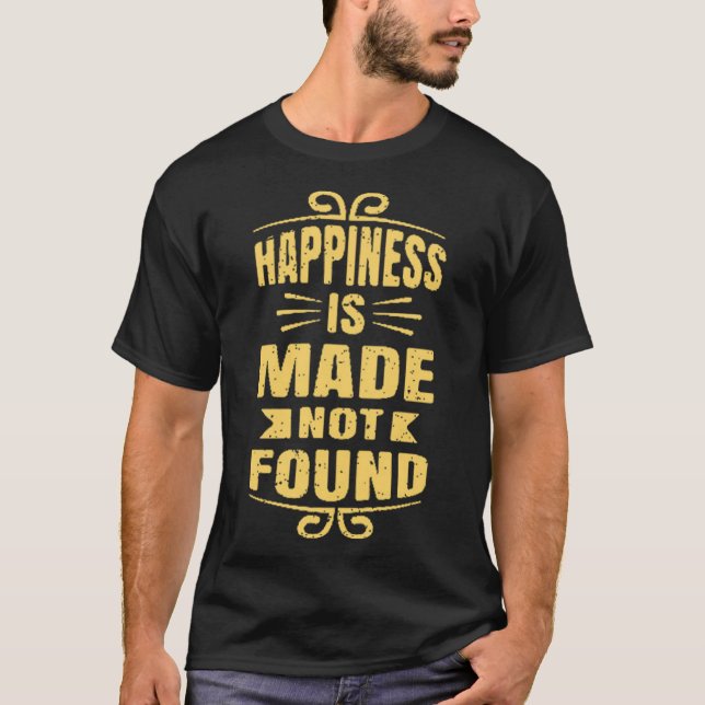 Det går inte att hitta lycka t shirt (Framsida)