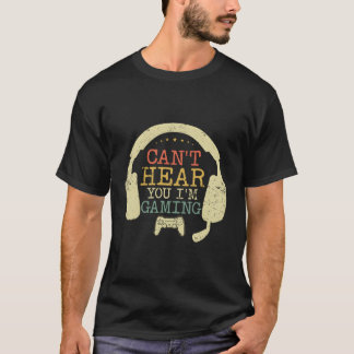Det går inte att höra dig att jag spelar Retro Hea T Shirt