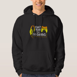 Det går inte att höra dig spela videospel spelaren hoodie