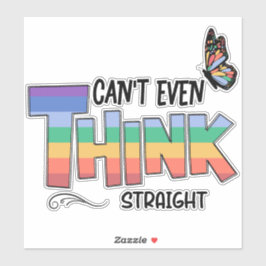 Det går inte att jämna ut Tänka Rakt Klistermärken