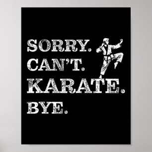 Det går inte att Karate Adjö - Lustigt martialkons Poster
