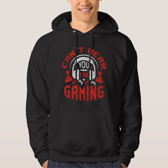 Det går inte att lyssna på mig när jag spelar vide hoodie (Framsida)
