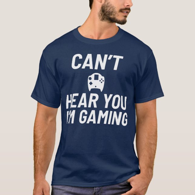Det går inte att lyssna på om spelspelspelaren i s t shirt (Framsida)