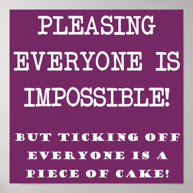 Det går inte att Poster signatur för alla. (Framsidan)