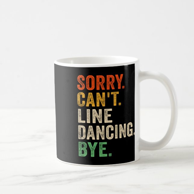 Det går inte att raddansa Adjö Funny Line Dancing Kaffemugg (Höger)