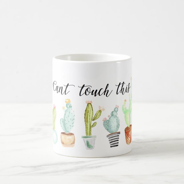 Det går inte att röra det här | Cactus Watercolor Kaffemugg (Center)