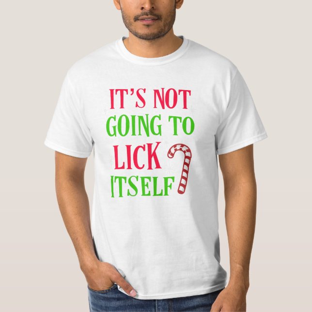 Det går inte att slicka sig den roliga t shirt (Framsida)