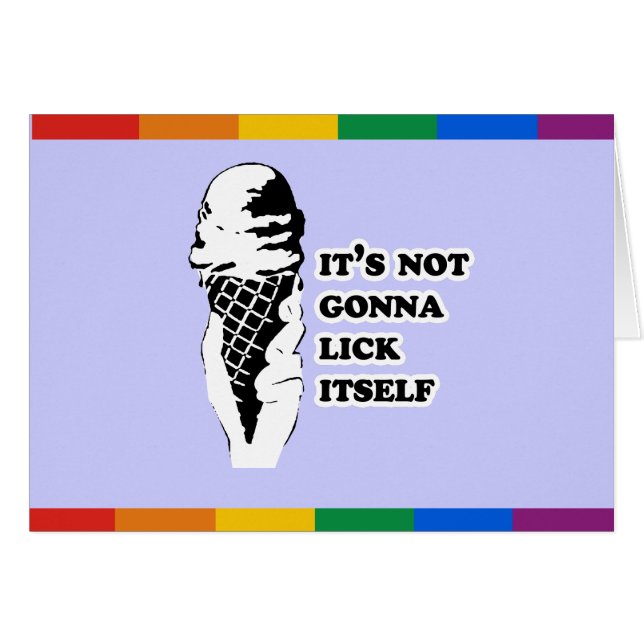 DET GÅR INTE ATT SLICKA SIG HÄLSNINGSKORT (Framsidan Horizontal)