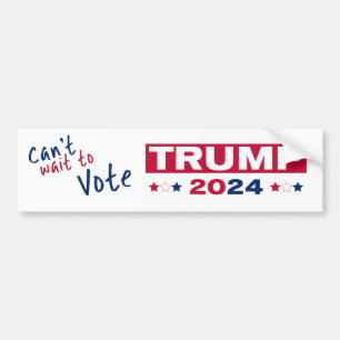 Det går inte att vänta med omröstningen TRUMP 2024 Bildekal