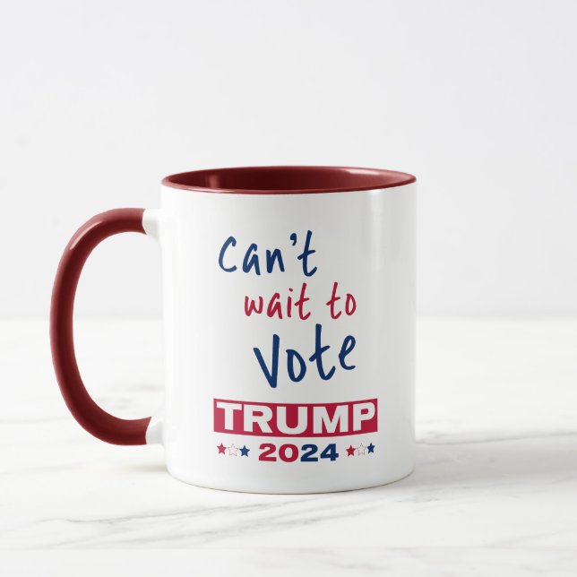 Det går inte att vänta med omröstningen TRUMP 2024 Mugg (Vänster)