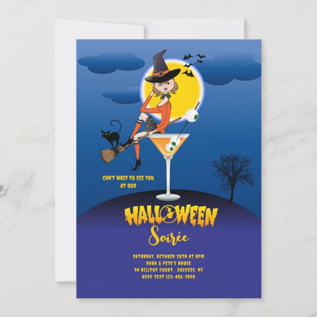 Det går inte att vänta tills du ser Halloween-inbj Inbjudningar (Framsida)
