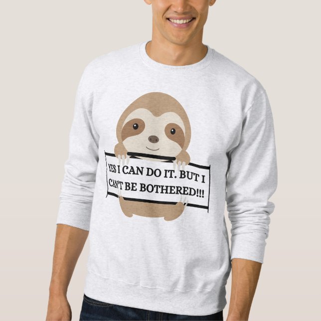 Det går inte att vara Boardnys Sloth-design Lång Ärmad Tröja (Framsida)