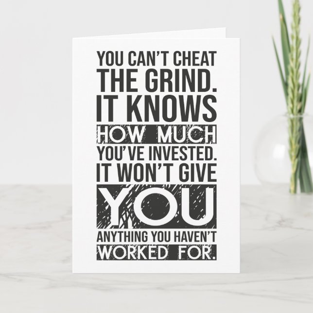 Det går inte att värma grinden - gym, hustle, fram kort (Framsida)