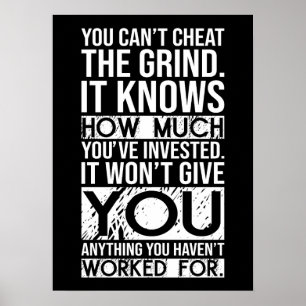 Det går inte att värma grinden - gym, hustle, fram poster