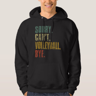 Det går inte att Volleyball Adjö Funny Vintage Ret Hoodie