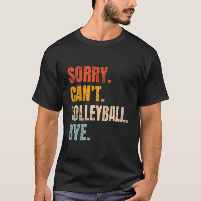 Det går inte att Volleyball hej då Retro Fläkt Vol T Shirt (Framsida)