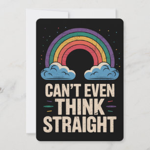 Det går inte ens att Tänka Rak LGBTQ Gay pride All Inbjudningar