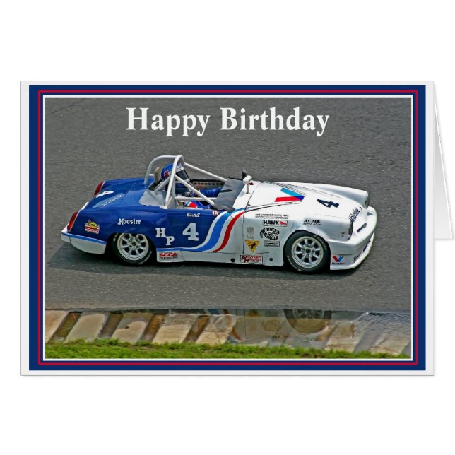 Det går nummer 4 Grattis på födelsedagen Hälsningskort (Framsidan Horizontal)