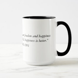 Det George Orwell citationstecknet från 1984 två Mugg