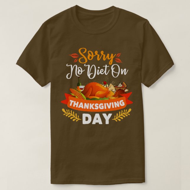 Det gick tyvärr inte att äta på Thanksgivingens Th T Shirt (Design framsida)