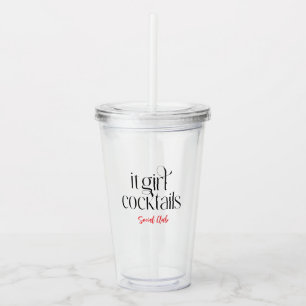 Det Girl Cocktails Social Klubb Tumbler Take Away Mugg