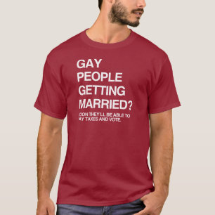 DET GLADA FOLKET GIFTA SIG T-SHIRT