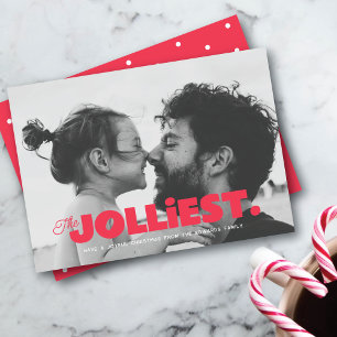 Det glädjaste fotopatkortet för julhälsning julkort