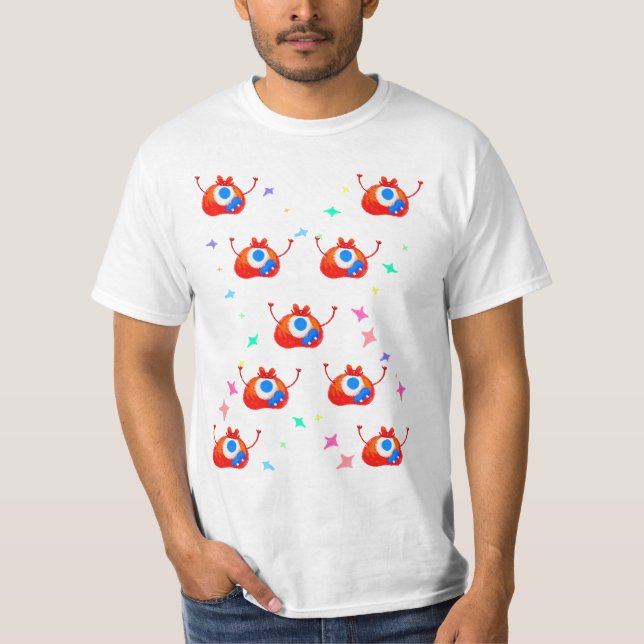 Det Glitchiga Stjärnstoftmonstret T Shirt (Framsida)
