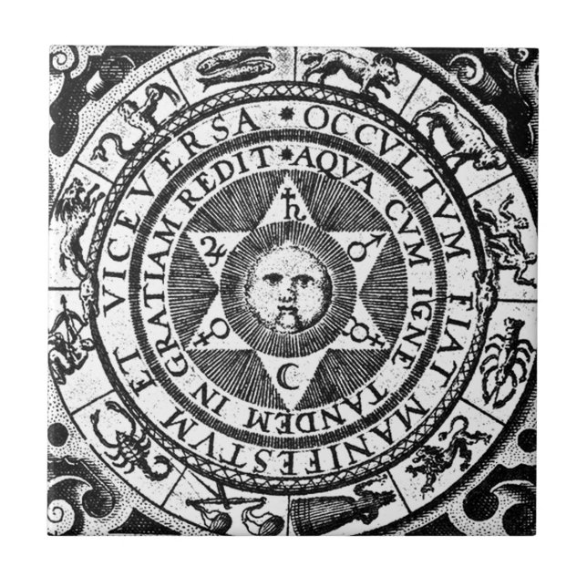 Det gömt blir uppenbart kakelplatta (Framsidan)