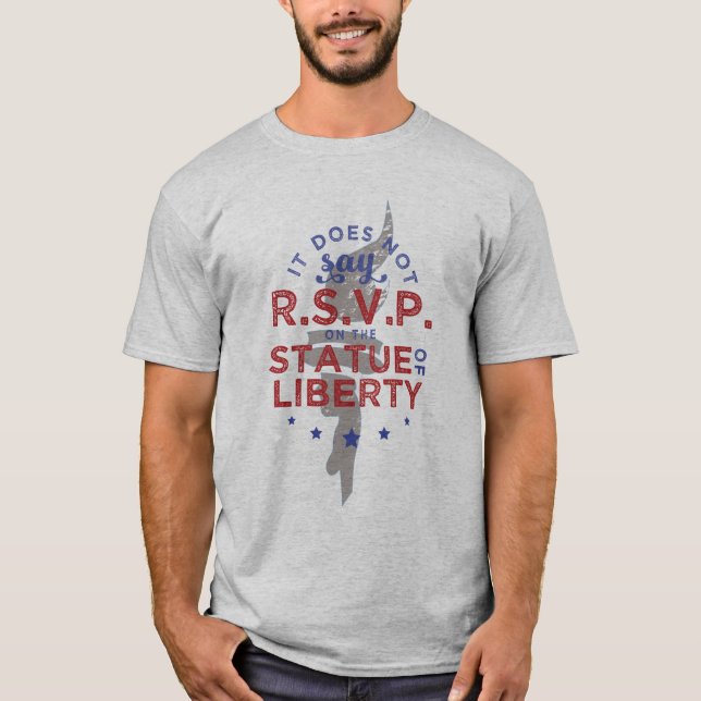 Det gör inte något att sägaOSAN på frihetsgudinnan T Shirt (Framsida)