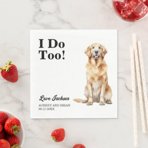 Det gör jag också! Golden Retriever Hund Pet Pappersservett