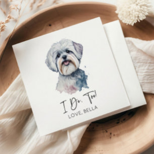Det gör jag också! Maltesiska Hund Pet Bröllop Pappersservett