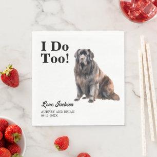 Det gör jag också! Newfoundland Hund Pet Pappersservett