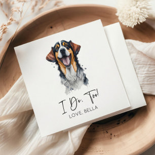 Det gör jag också! Sarabi Hund Pet Bröllop Pappersservett