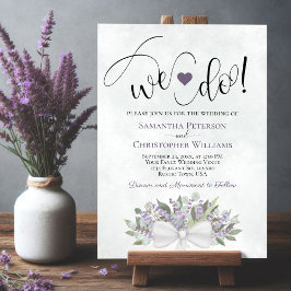 Det gör vi! Rustic Eucalyptus & Lavender Bröllop Inbjudningar