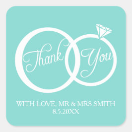 Det gör vi! Tack Fyrkantigt Klistermärke