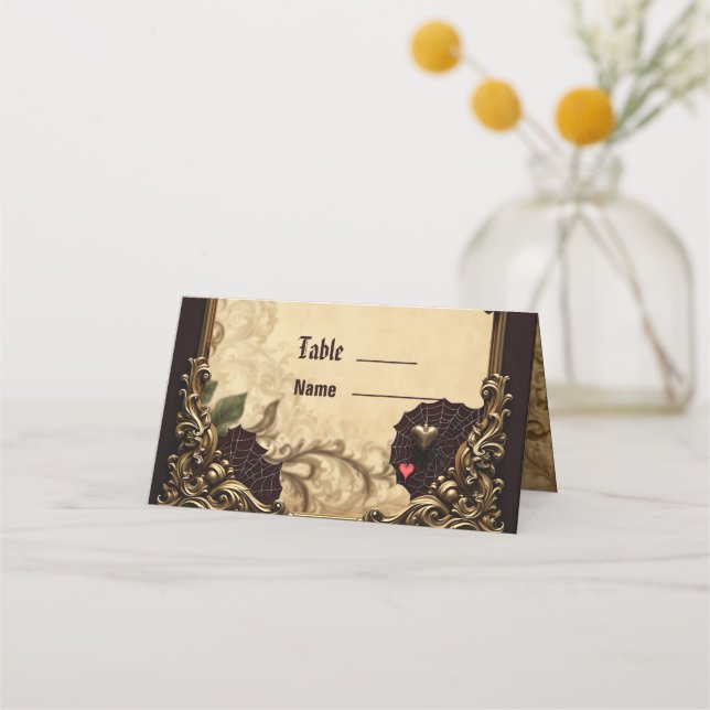 Det gotiska hjärtats elegans och mysticism. placeringskort (Framsida)