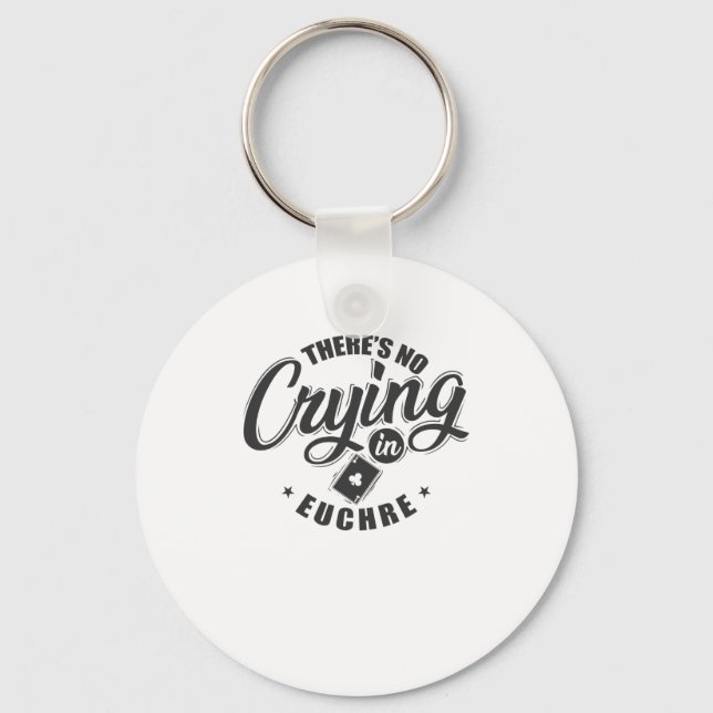 Det Gråter inte i Euchre Kartenspiel Nyckelring (Framsida)