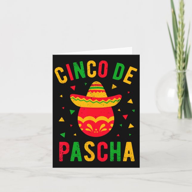 Det grekiska ortodoxa Påskägget Kalo Pascha Cinco Kort (Framsida)