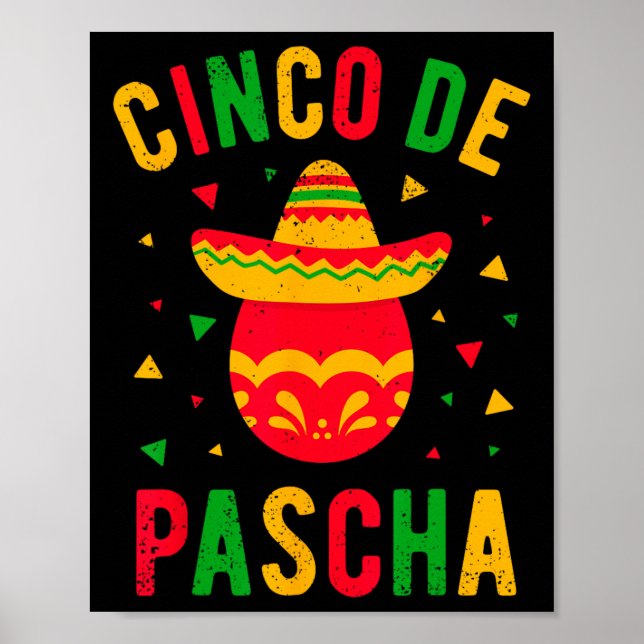 Det grekiska ortodoxa Påskägget Kalo Pascha Cinco Poster (Framsidan)