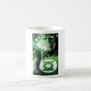 Det gröna lyktaslutet täcker upp kaffemugg