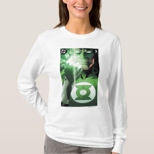 Det gröna lyktaslutet täcker upp tee shirt