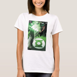 Det gröna lyktaslutet täcker upp tee shirt
